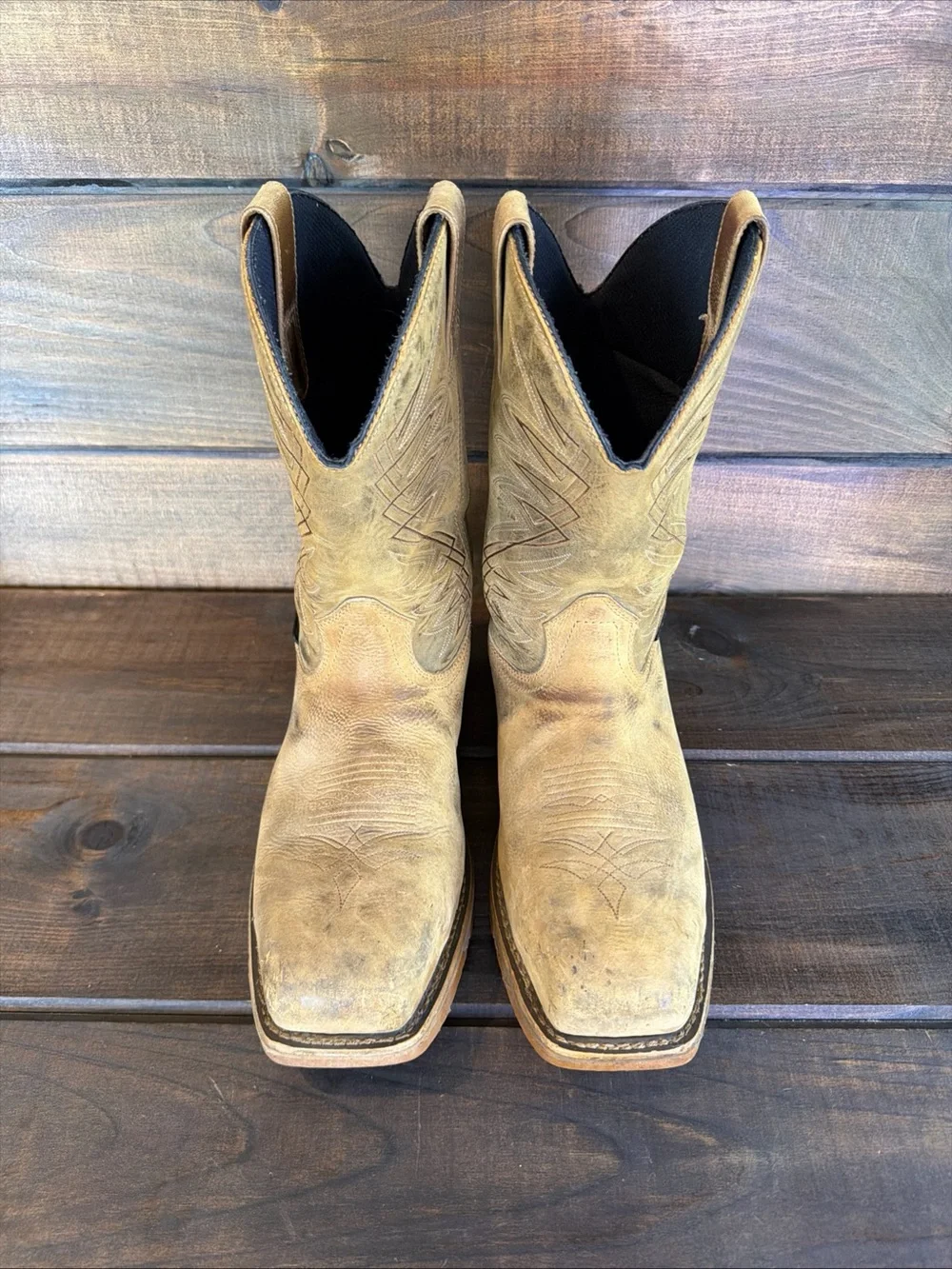 Irish Setter Marshall 83912 Tan Leather Steel Toe Pull On Boots Men Size 13 D